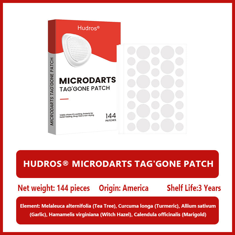 70%đHudrosÂź 2-in-1 Microneedle & Hydrocolloid Patch | Raised Moles,Acne, Flat Warts & Skin Tags Remover | Improves Wrinkles, Scars & Blemishes | Invisible Star Pimple Patches for Face & Body | 144 Count