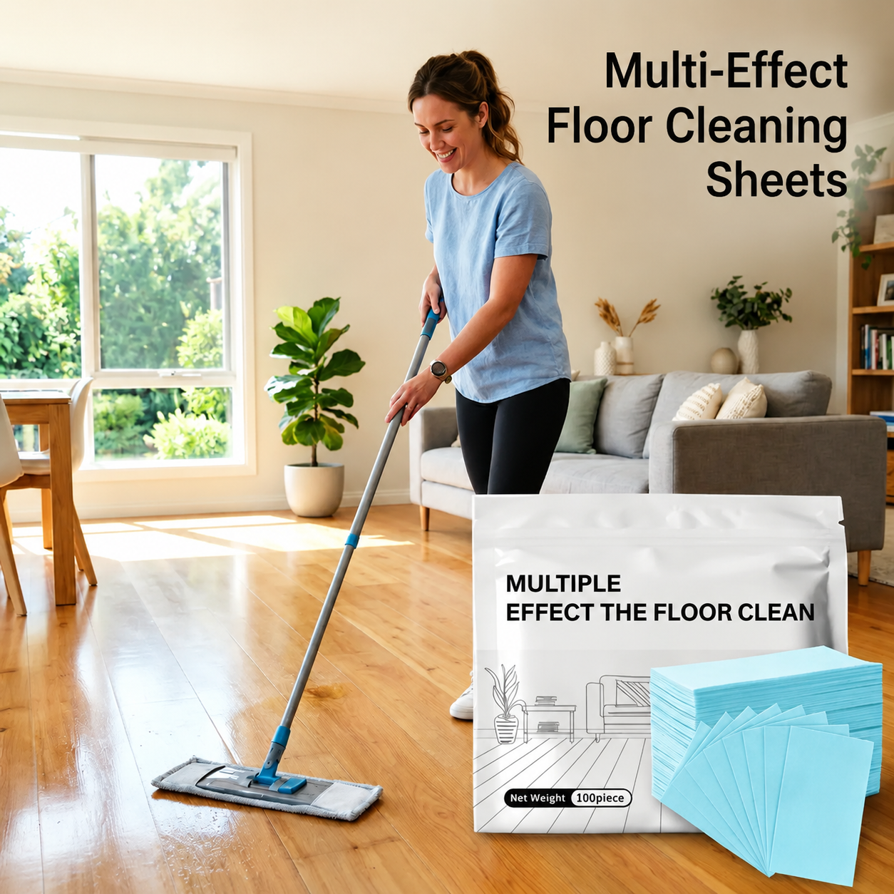 🍀IEY® 100 Piece Floor Cleaning Tablets Multi-Surface Antibacterial Cleaner for Hardwood, Tile & Laminate