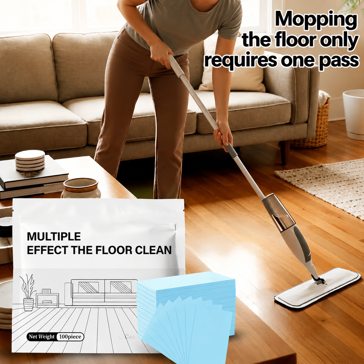 🍀IEY® 100 Piece Floor Cleaning Tablets Multi-Surface Antibacterial Cleaner for Hardwood, Tile & Laminate