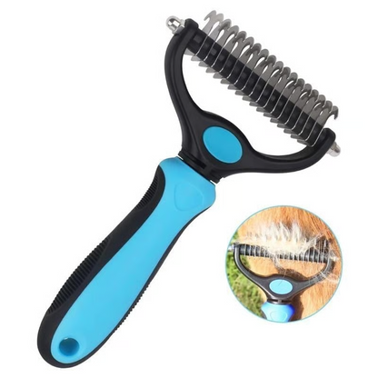 🐾SVOZK®Double-Sided Pet Grooming Brush – Hurtless Shedding & Dematting Undercoat Rake for Dogs and Cats