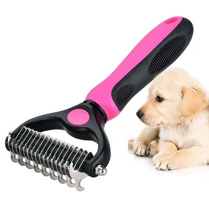🐾SVOZK®Double-Sided Pet Grooming Brush – Hurtless Shedding & Dematting Undercoat Rake for Dogs and Cats