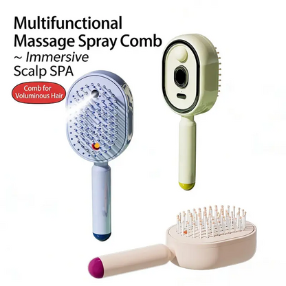 SVOZK®3-in-1 Electric Mist Detangling Brush for Frizz & Scalp Massage