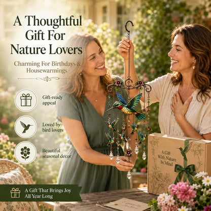 🔥Last Day 50% OFF - 🐦🎐Graceful Hummingbird Wind Chime, Bring Beauty, Peace To Your Garden🐦🎐