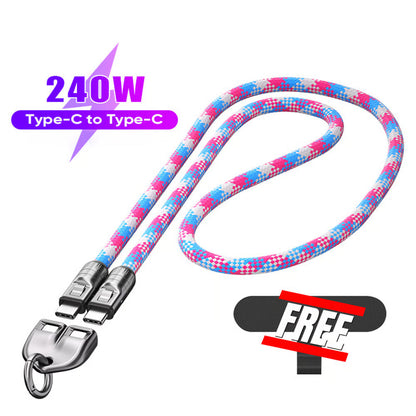 240W Charging Cable with Wearable Bracelet Design