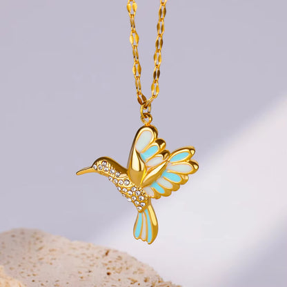 🍀 Final Day: 50% OFF!! | CZTICLE® 🦜 2026 Brand New Upgrade 💥 Exquisite Diamond-Embellished Hummingbird Necklace