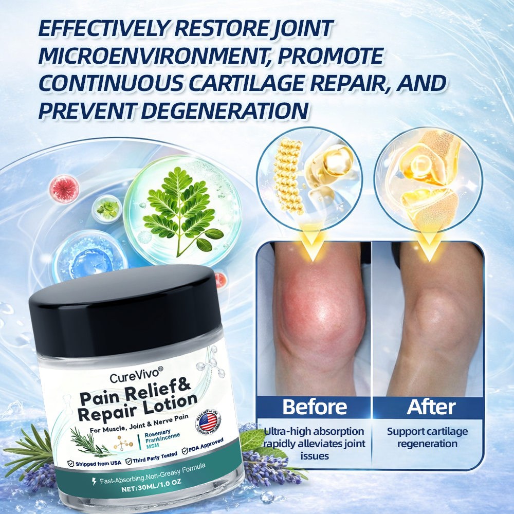 Last Day Promotion Enjoy 50% OFF for adding a second one! CureVivo® Pain Relief& Repair Lotion