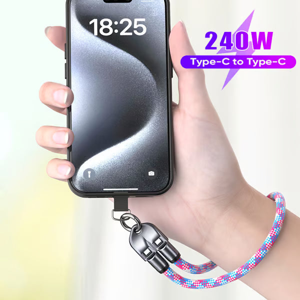 240W Charging Cable with Wearable Bracelet Design