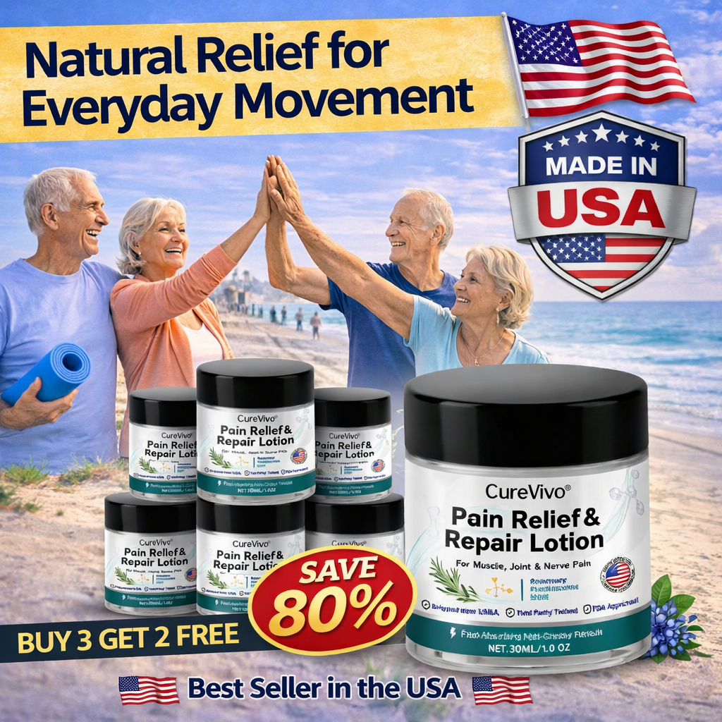 Last Day Promotion Enjoy 50% OFF for adding a second one! CureVivo® Pain Relief& Repair Lotion