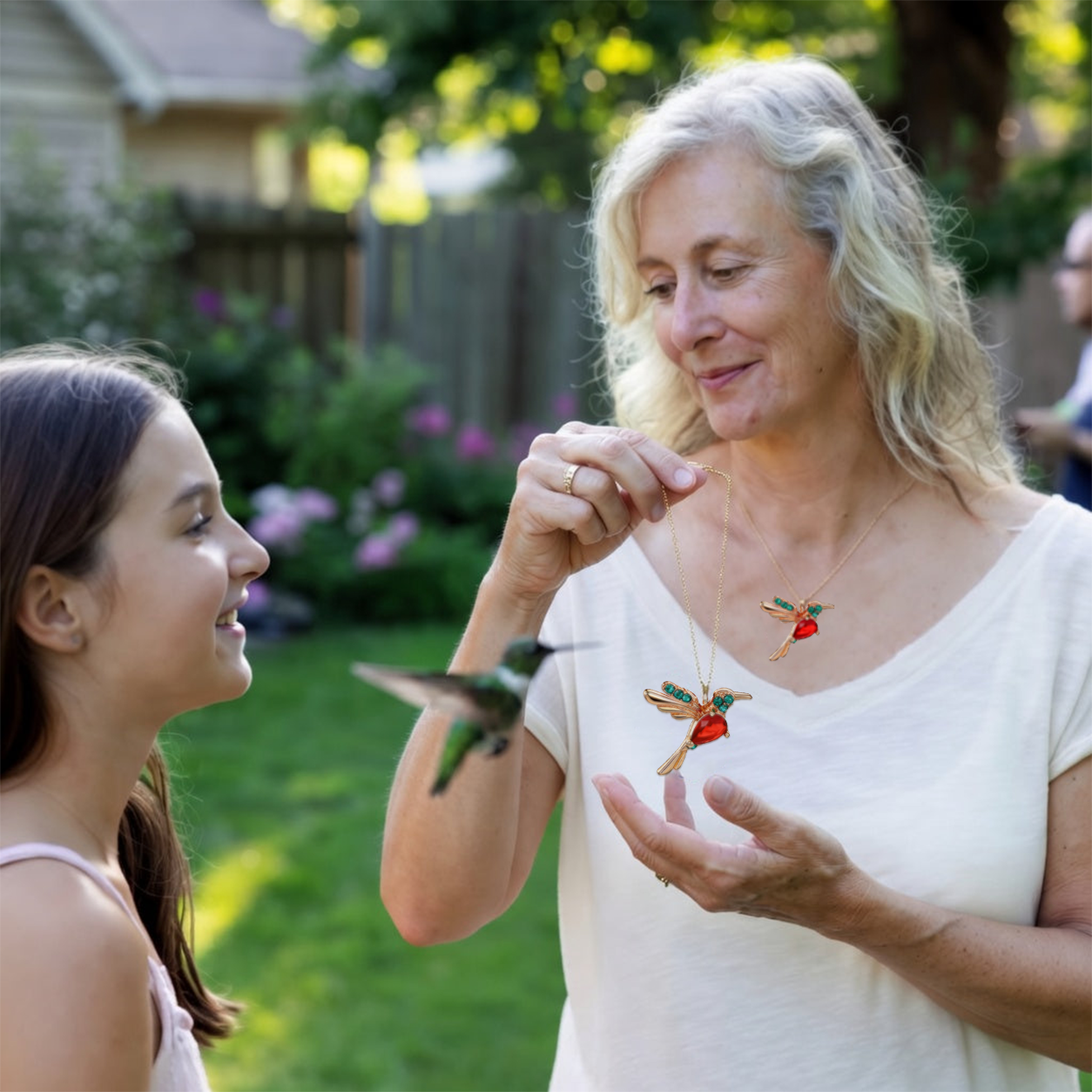 🔥 Last Day: 60% OFF!! | CZTICLE® 🦜2026 Brand-New Upgrade 💥 Exquisite Red Agate Hummingbird Necklace  with Bonus Earrings