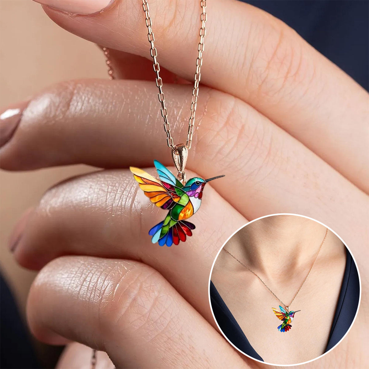 🦜2026 New Upgrade💥Beautiful Hummingbird Necklace with Bonus Earrings – Limited Time Offer