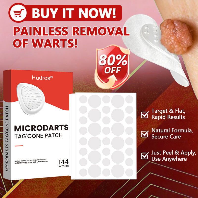 70%📌Hudros® 2-in-1 Microneedle & Hydrocolloid Patch | Raised Moles,Acne,  Flat Warts & Skin Tags Remover | Improves Wrinkles, Scars & Blemishes | Invisible Star Pimple Patches for Face & Body | 144 Count