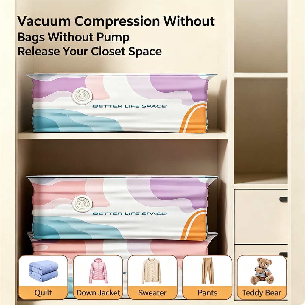 🚚78% OFF,FREE SVOZK® No-Pump 3D Vacuum Storage Bags