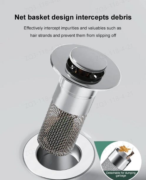 🔥Last Day Promotion 59% OFF🔥REBYIPO® Stainless Steel Floor Drain Filter 丨🎁🎁Catches hair and debris to prevent clogs.