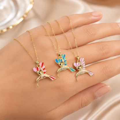 🍀 Final Day: 50% OFF!! | CZTICLE® 🦜 2026 All-New Upgrade 💥 Exquisite Diamond-Embellished Sunbird Necklace