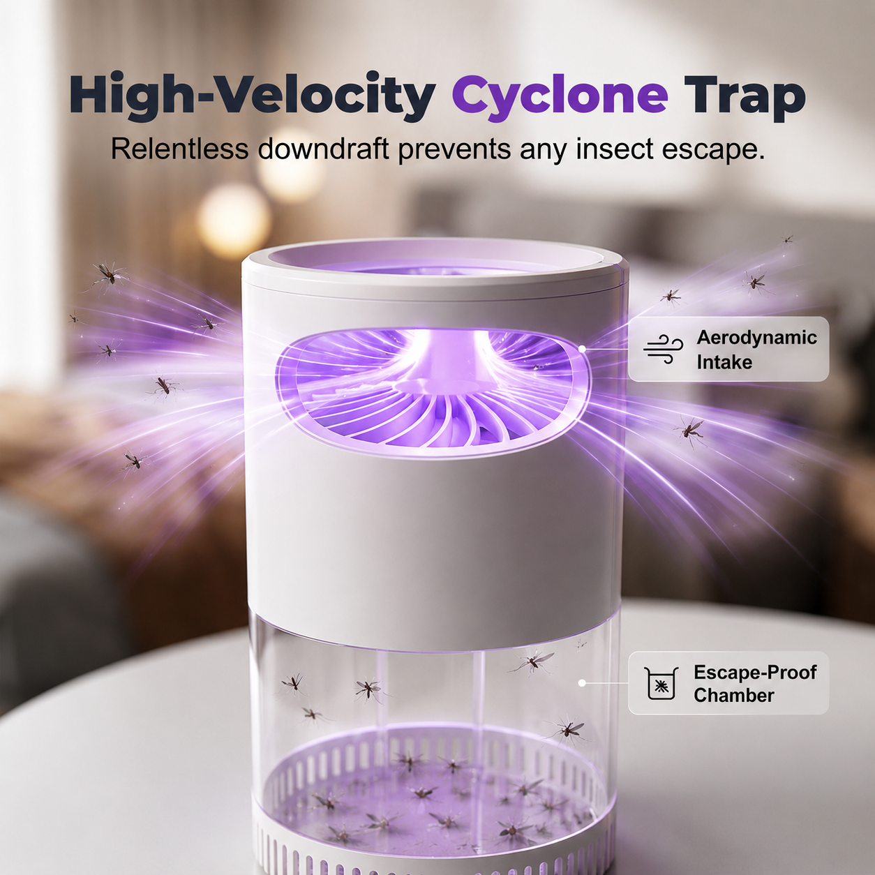 Billhol®🌙SAVE 50% NOW🔥Quiet UV Mosquito Trap – Chemical-Free & Safe for Kids & Pets🦟