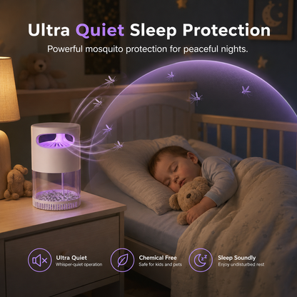 Billhol®🌙SAVE 50% NOW🔥Quiet UV Mosquito Trap – Chemical-Free & Safe for Kids & Pets🦟