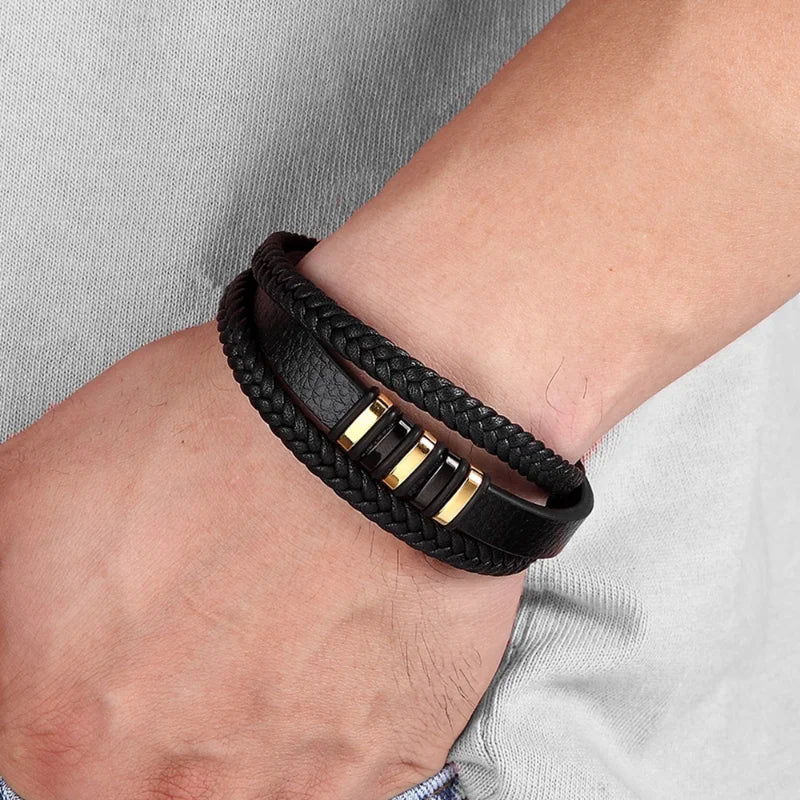 🍀To My Son - Never Alone - Braided Bracelet Set