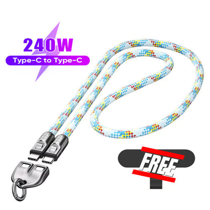240W Charging Cable with Wearable Bracelet Design