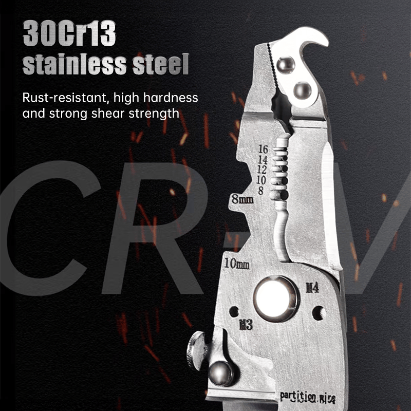 💥New Upgrade💥Multifunctional Folding Wire Stripper-Professional Electrician Tool