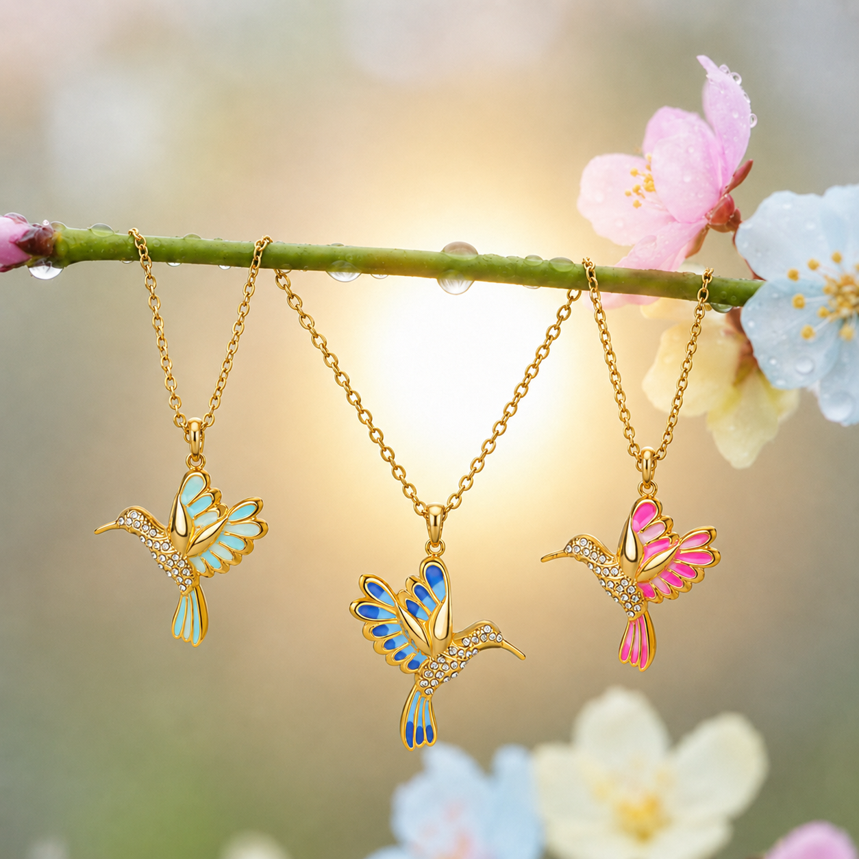 🍀 Final Day: 50% OFF!! | CZTICLE® 🦜 2026 Brand New Upgrade 💥 Exquisite Diamond-Embellished Hummingbird Necklace