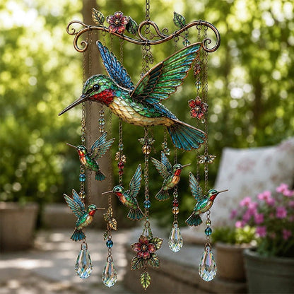 🔥Last Day 50% OFF - 🐦🎐Graceful Hummingbird Wind Chime, Bring Beauty, Peace To Your Garden🐦🎐
