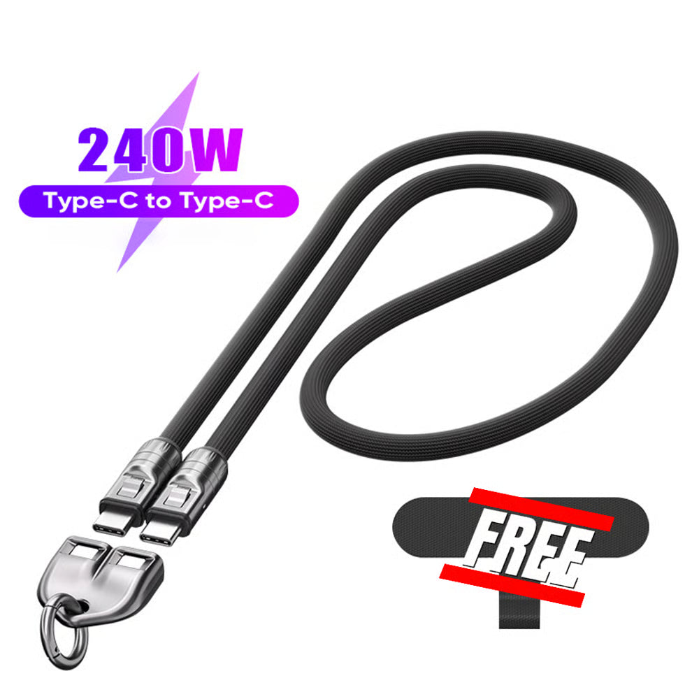 240W Charging Cable with Wearable Bracelet Design