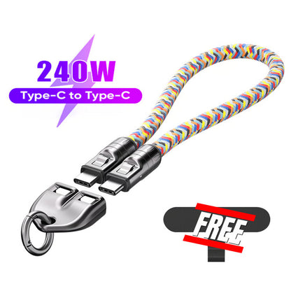 240W Charging Cable with Wearable Bracelet Design