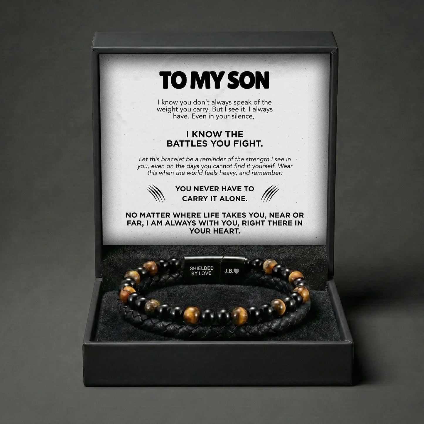 🍀LAST CHANCE: UP TO 45% OFF | Engraved Tiger Eye Son Bracelet